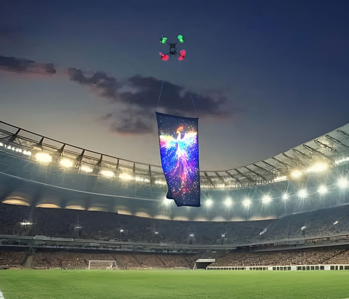 LED Flying Display Films Installation Sydney