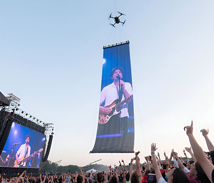 Flying Display Film advertising installation Sydney