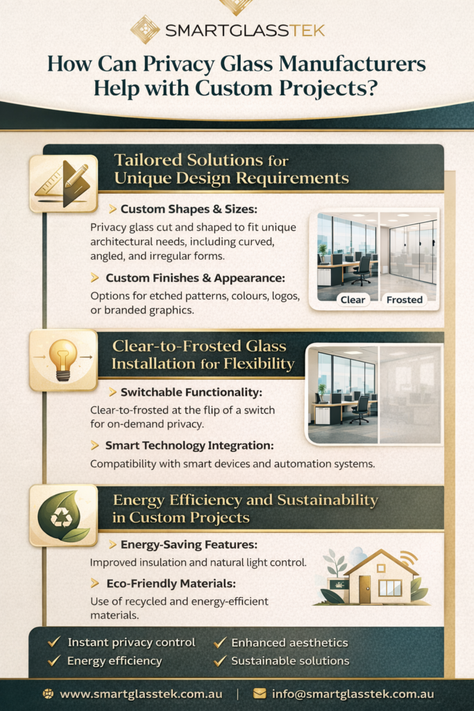 How Can Privacy Glass Manufacturers Help with Custom Projects?