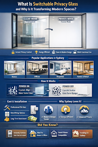 Switchable Frosted Glass Sydney